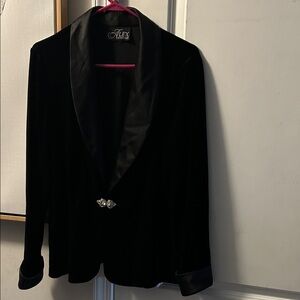 Alex Evenings Black Blazer with Silver Accents